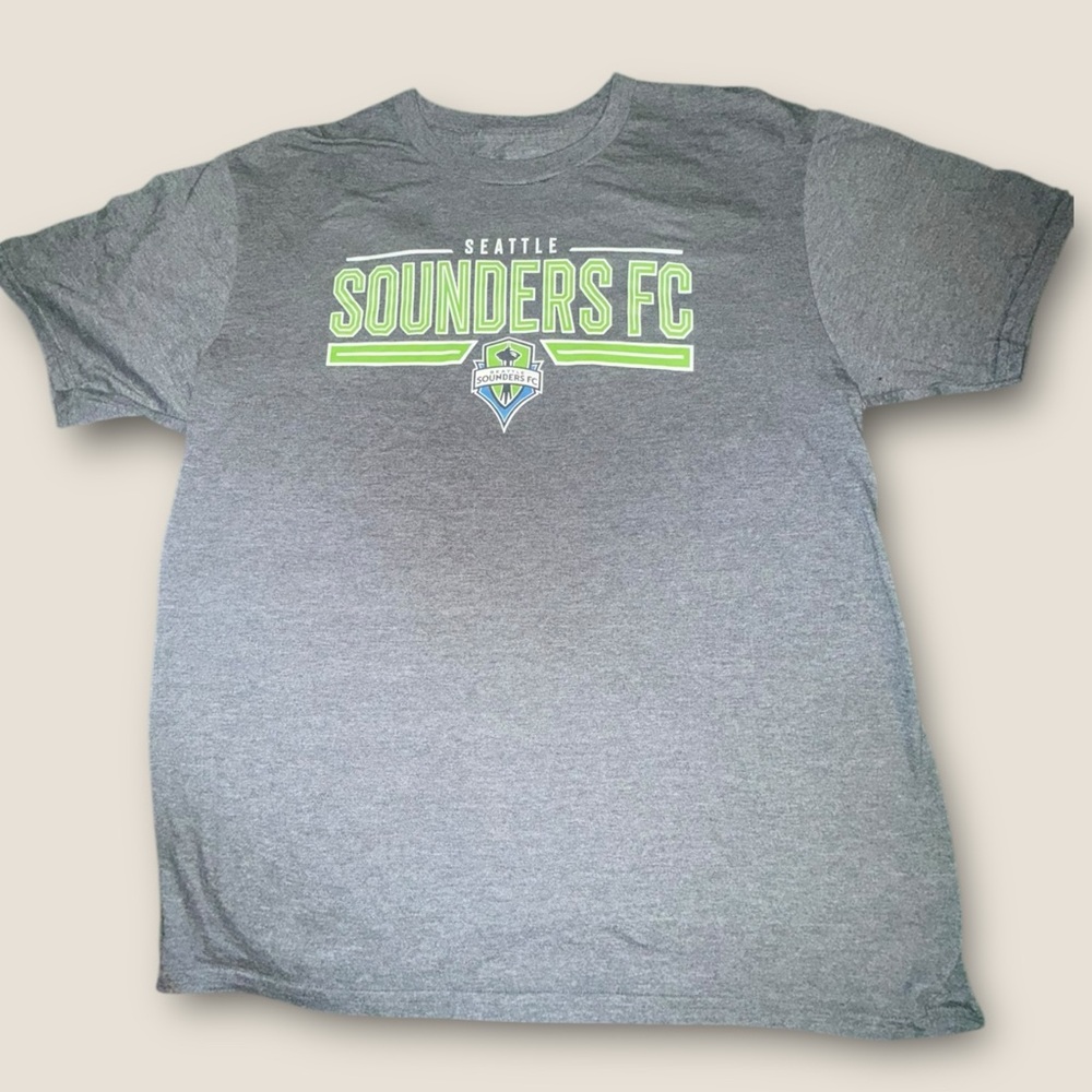 Seattle Sounders FC Dark Heather Gray T-Shirt Size Large Unisex